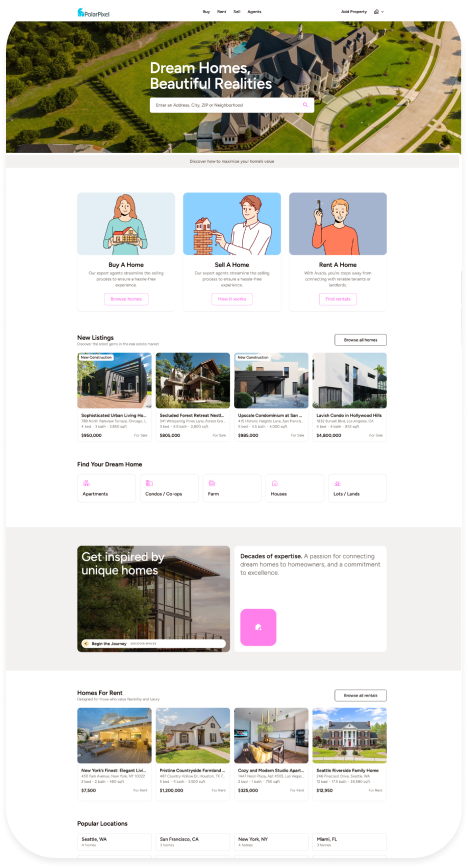 Real Estate Website Screenshot 1